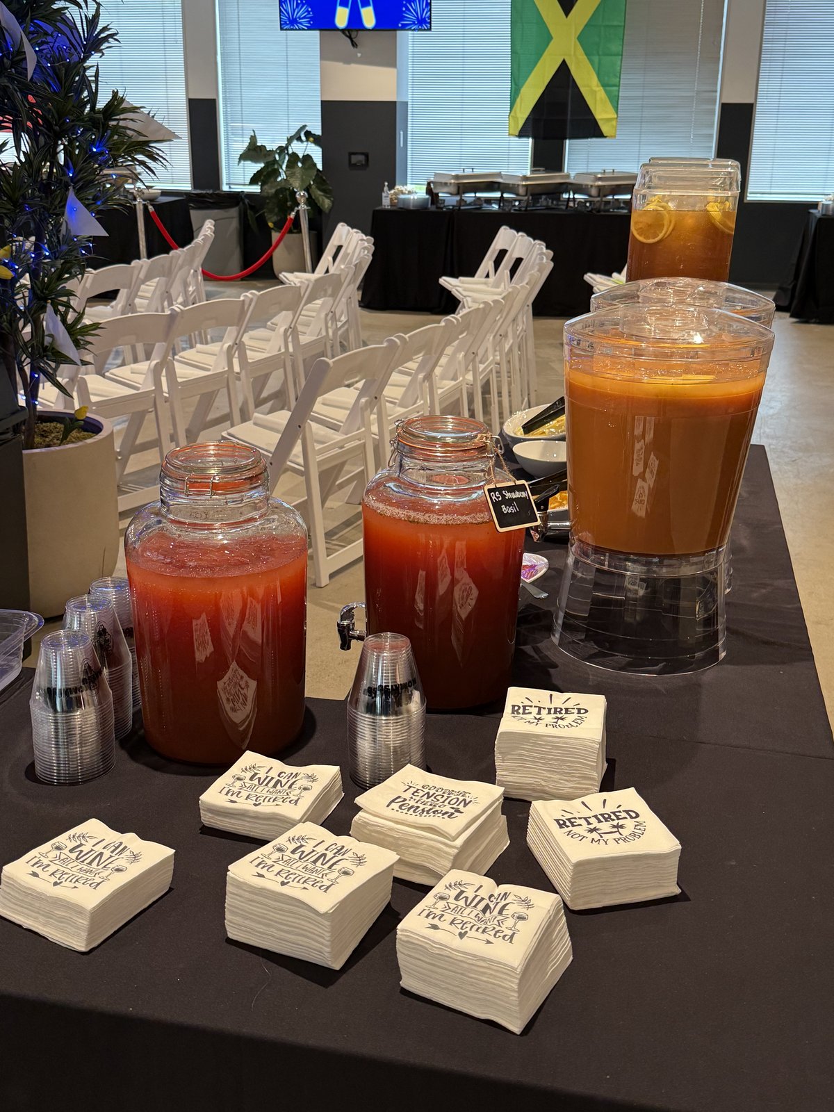 Colorful mocktail and juice bar