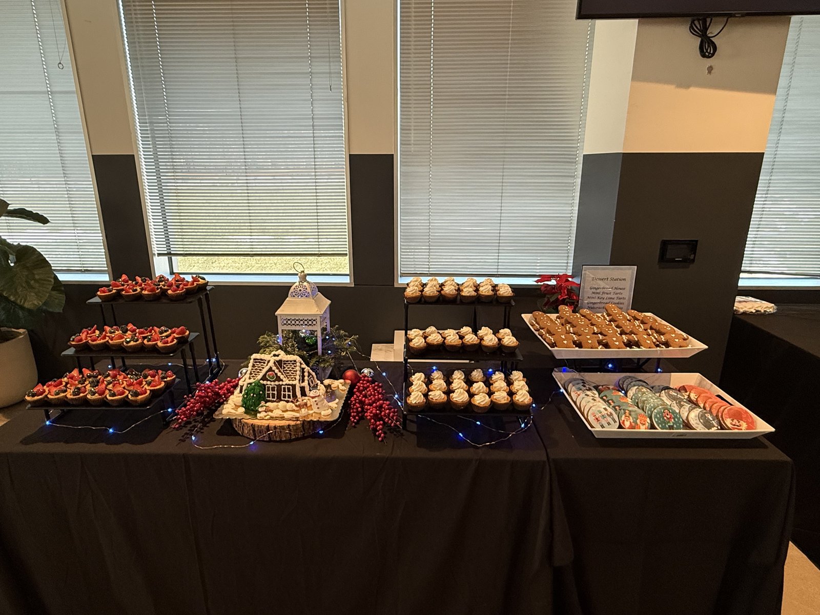 Dessert and decorated cookie display